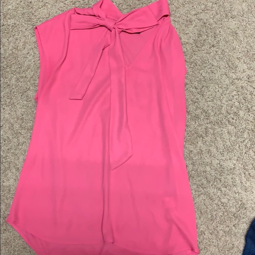 New York & company pink tank blouse size S